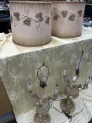 55229 Pair Fancy Mid Century Candelabra Table Lamps