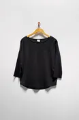 23" ¾ Sleeve Pima Ballet Neck Top