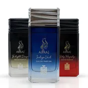 Abraj Twilight Drape & Abraj Ruby Majesty & Abraj Indigo Veil Eau De Parfum Spray 100ml (3.4 oz) by Aura by Aura (Bundle)