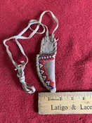 4″ neck knife hand made beaded knife sheaths
