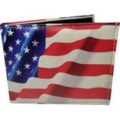 American Flag Bi-Fold Vegan Leather Wallet