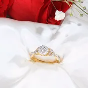 10K Gold Diamond Engagement Ring