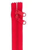 30" Double Slide Handbag Zipper in Hot Red