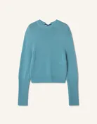 CASHMERE SWEATER WITH GROSGRAIN DETAIL