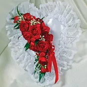 Small Satin heart Sympathy Pillow (P123)