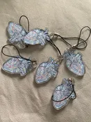 1.02"x1.48" Anatomical Heart Acrylic Charm