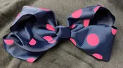 5" ROUGHLY POLKA DOT OR TWO TONE BOWS IN NUMEROUS COLOR COMBINATIONS (LARGE)