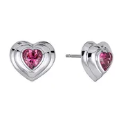 0.50ct Rhodolite Garnet Heart Stud Earrings