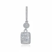 14k White Gold Lab Grown Diamond Pendant
