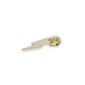 Four 5 Lightning Bolt Zipper Pulls Gold STS267G