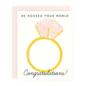 Girl w/ Knife - He Rocked Your World Greeting Card