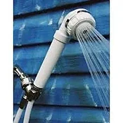 Handheld Shower Dechlorinator System - Housing with Filters - white