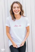 Alpha Chi Omega Baby Script Tee