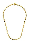 6mm Hammered Yellow Gold Ball Chain