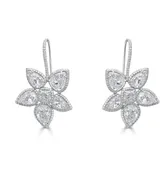 Diamond Flower Earrings