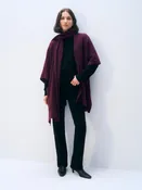 Cashmere Blend Poncho | Oxblood