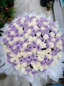 199枝白紫混色花束｜ 199 White and purple roses (Pre-Order)