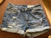 AG-ED GIRLS DENIM blue Jean THE HEATHER BOYFRIEND ROLL UP stretchy SHORTS  14