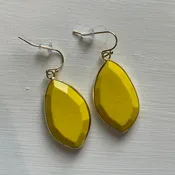 Yellow Teardrop Dangles