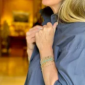 Alyssa Turquoise and Gold Bracelet