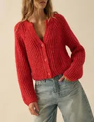 Aubrey Confetti Rib Knit Cardigan