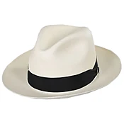 DOBBS Center Pinch Shantung Straw Fedora Hat