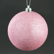 100MM GLITTERED BALL ICY PINK