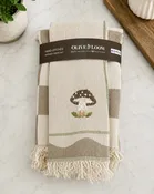 Mushroom Hand-Stitched Tea Towel Set