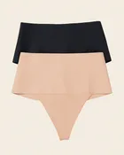 2-Pack FusedContour High-Tech High-Waisted Sculpting Thongs