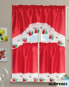 ALKFY001 KITCHEN CURTAIN 3PC SET