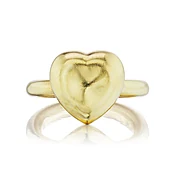 Agape Heart Ring in Yellow Gold