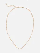5 Prong Diamond Quad Station Box Chain Necklace