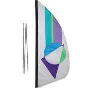 3.5 ft. Recumbent Bike Feather Banner - Pastel Prizm