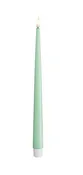 11" Mint LED Shiny Dinner Candle, Set of 2