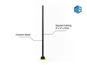 Camera-Light Poles Base with L-Bolts & Reinforced Concrete – Type 3