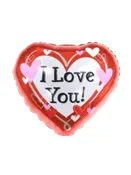 18 Inch ” I love You ” Mylar Heart Shaped Mylar Balloon