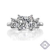 # 107 Princess cut 3-stone 1.5ct