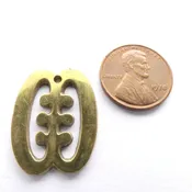 Adinkara Pendants, Brass, Ese Ne Tekream, Medium, 24mm long
