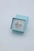 10kt Natural Diamond Cross Ring - Size 7