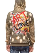 Art Love Bleached Zip Hoodie