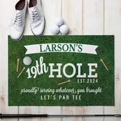 19th Hole Personalized Doormat - 18x27 Inch, 1/4" Thick