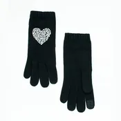 CASHMERE GLOVES WITH CRYSTAL STONES