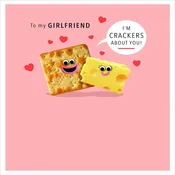 Cheese Design Girlfriend Valentine\’s Day Card