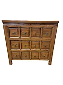 Antique Chinese Shanxi Province Elm Apothecary Medicine Chest