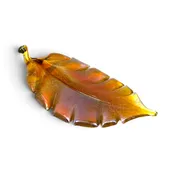 Amber Harvest Glass Leaf