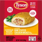 Cheddar Bacon Ranch Breaded Raw Stuffed Chicken Breast