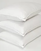 German Batiste Medium White Hungarian Goose Down Pillow (Level 3)