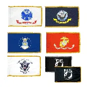 Military Indoor/Parade Flags with Fringe