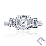 # 120 Asscher cut 3-stone 2ct