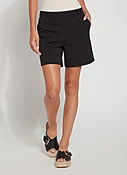 Amanda Stretch Twill Short in Black - Lysse